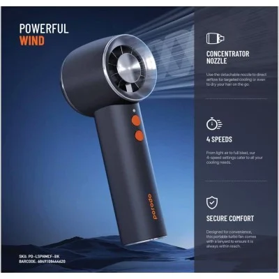 Porodo Lifestyle Handheld Turbo Fan For Outdoors